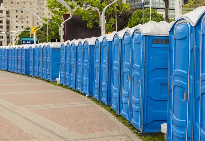 Seasonal porta potty units set up at a SHAWANO, WISCONSIN venue